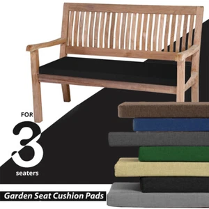 Three Seater Outdoor Garden Bench Patio Seat Pads Chair Swing Cushion Waterproof - Picture 1 of 44
