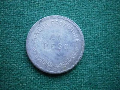 1915 MEXICO REVOLUTIONARY OAXACA 1 PESO MEXICAN SILVER COIN - Image 1 of 2