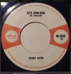 Bobby Aitken - Kiss Bam-Bam // Tommy McCook 1 2 3 Kick Island Ska - Picture 1 of 2