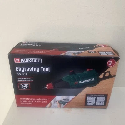 Parkside Engraving Tool - PGG 15 G6 No Load Stroke 6000spm 4 Engraving Stencils - Image 1 of 4