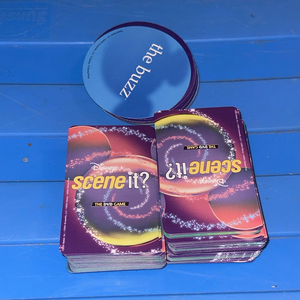 Scene It Disney Game Cards Adult Kids Trivia and Buzz Complete Replacement Sets - Image 1 of 1