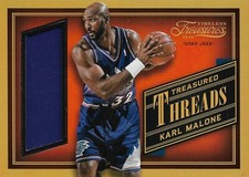 Karl Malone Timeless Treasures 13-14 #11 Treasured Threads Jersey Utah Jazz