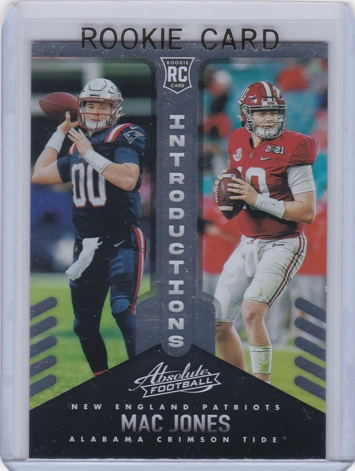 MAC JONES ROOKIE CARD New England Patriot 2021 ABSOLUTE FOOTBALL INTRODUCTION RC - Image 1 of 2
