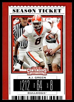 2019 Panini Contenders Draft Picks Collegiate #1 A.J. Green NRMT or Better - Image 1 of 2