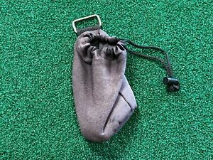 BLACK GOLF VALUABLE POUCH - Sports Bag with Clip and Draw String GOOD CONDITION