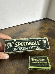 Vintage Speedball Linoleum Cutter In Original Box And Blades - Picture 1 of 5