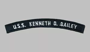 US Navy DD-713 USS Kenneth D. Bailey Destroyer UIM Spalla Rocker Tab - Foto 1 di 1