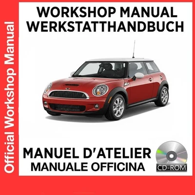 MINI COOPER S R56 R57 2007 - 2010 WORKSHOP MANUAL SERVICE DVD PDF REPAIR ENGLISH - Imagen 1 de 4