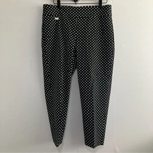 Premise schwarz & weiß gepunktet elegante Knöchelhose Größe Large - Bild 1 von 7