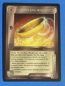 Middle Earth CCG 1995 - THE ONE RING -  BLACK BORDER  - NON PLAYED - Picture 1 of 12