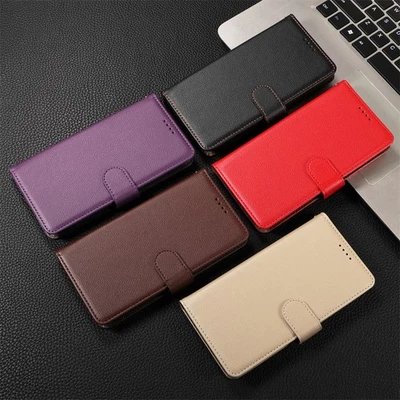 Case for Xiaomi 15 Redmi A5 Note 14 13 Litchi PU Leather Wallet Case Phone Cover - Image 1 of 4