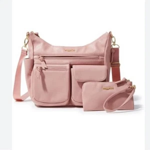 NEW Baggallini Modern Everywhere Crossbody Bag in Vegan Pink - Picture 1 of 5