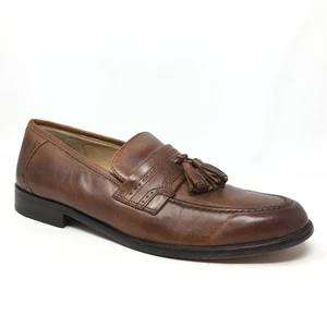 Johnston & Murphy Adler Loafers Dress Shoes Mens Size 9 Brown Leather Slip On - Picture 1 of 9