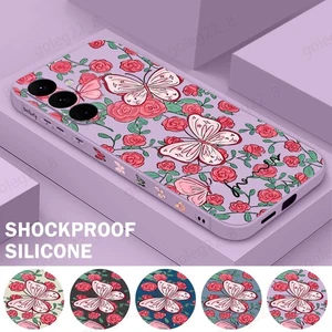 Butterfly Phone Case For Samsung Galaxy S25 S24 S23 A16 A15 A56 A17 TPU Cover - Picture 1 of 17