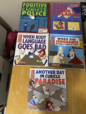 DILBERT 5 PB Books Lot by Scott Adams Comics Strips Humor - Image 1 of 4