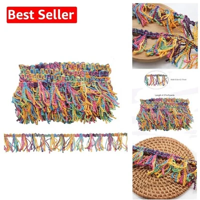 5 Yards of Luxurious Multicolor Tassel Fringe Ribbon for Elegant Decor & Crafts - Image 1 of 4