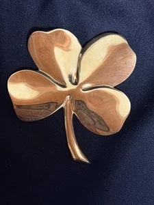 Vintage Gerity Four Leaf Clover Shamrock Paperweight Faith Hope Love Luck - Picture 1 of 7