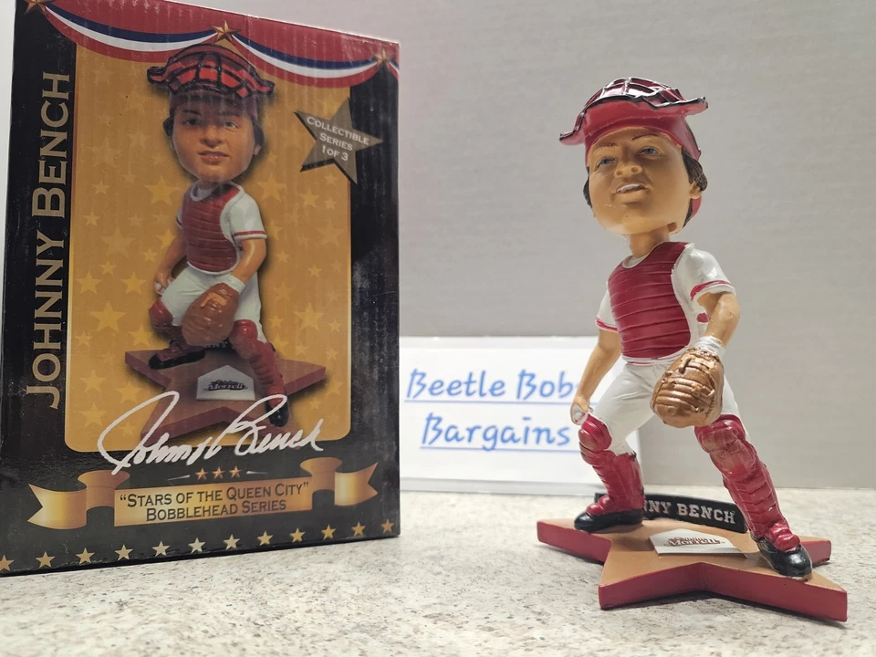 Johnny Bench Cincinnati Reds MLB 2015 SGA Bobblehead NIB Stars Of The Queen City - Image 1 of 4