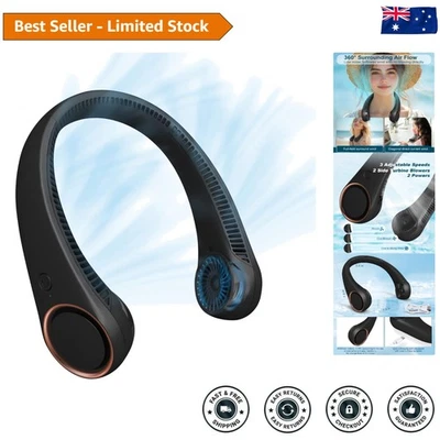 Lightweight Bladeless Neck Cooler - 3 Speed Adjustable Cooling Fan for Travel - image 1 of 4