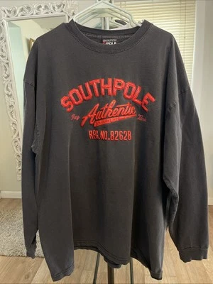 SOUTHPOLE LONG SLEEVE SHIRT SIZE MEN’S 2XL RED PUFFY BUBBLE LETTERS - Image 1 of 4