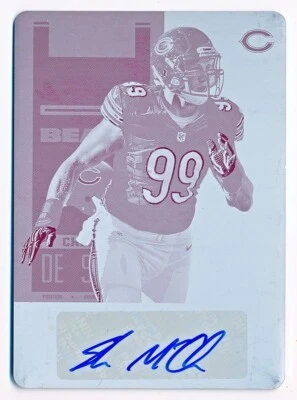 2012 Contenders Shea McClellin Magenta Printing Plate Auto Rc #184 (1/1) - Image 1 of 2