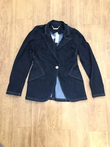 White House Black Market Denim Jeans Jacket Blazer Size 8 Work Career Casual NWT - Picture 1 of 5