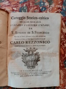 Eusebio San Francesco Zucchino Stefani Carteggio Viterbo 1764 epistolari - Foto 1 di 9
