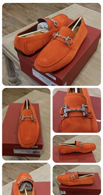 Novo Mocassim Salvatore Ferragamo Parigi Eco Masculino Driver Sapatos 7 $695 - Imagem 1 de 4