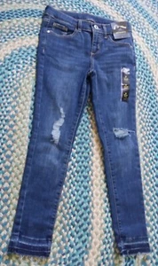 NEW NWT Art Class girls denim blue jeans size 8 mid rise skinny jeans distressed - Picture 1 of 3