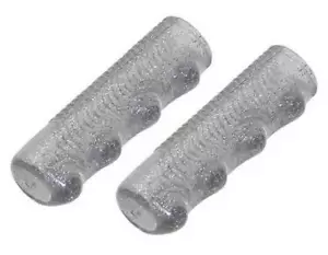 SPARKLE White Bicycle Handlebar Grips Glitter Vintage Lowrider Cruiser Bike. - Picture 1 of 1