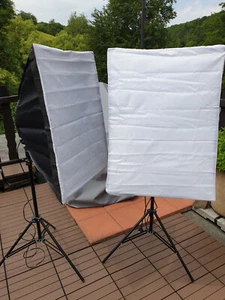 2 x Lampe Fotostudio Studioleuchte Softbox Studiolampe Stativ 50x70 cm Soft Box - Bild 1 von 11