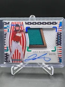 2022 NATIONAL TREASURES! JAKE MCCARTHY! ON-CARD AUTO! STARS & STRIPES! #/25 - Picture 1 of 2