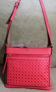 NWT $248 KATE SPADE Cabaret Pink Leather Messenger Crossbody Sling Shoulder Bag - Picture 1 of 8