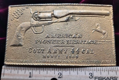 America's Pioneer Heritage Colt Army 44 Cal Gun Collectors belt buckle by Lewis - Image 1 of 4