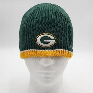 Green Bay Packers Beanie Reebok Hat Yellow Green NFL Reversible Unisex - Picture 1 of 8