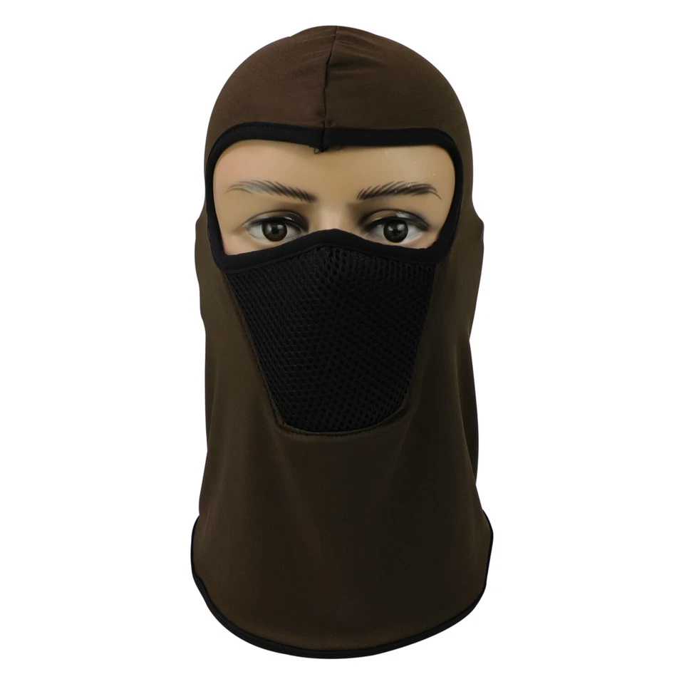 3PC Balaclava Black Face Mask Windproof Ski Thermal Neck Gaiter Scarf Thin Type - Image 1 of 2