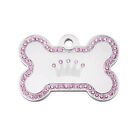 Swarovski Crystal Crown Bone ID Tag - Pink