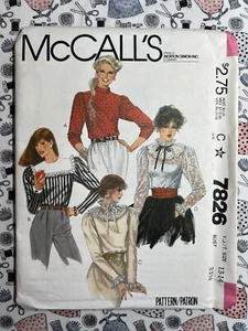 McCall's Sewing Pattern 7826 Young Junior Teen Blouse Size 13-14 Bust 33-1/2 FF - Picture 1 of 2