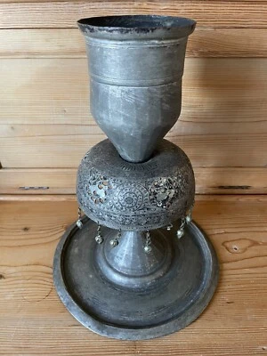 Lampe à Huile Ancienne Iran Cuivre étamé - Photo 1/4