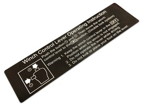 PTO WINCH LEVER OPERATING INSTRUCTION DECAL : 60-SERIES LAND CRUISER - Picture 1 of 2
