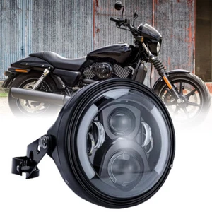 For Suzuki Yamaha harley 7Inch LED Headlight w/ Housing Bucket Mouting Brackets - Picture 1 of 13