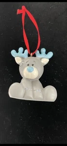 JINGLE REINDEER BLUE NOSE FRIEND ME TO YOU XMAS TREE HANGING DECORATION FIGURINE - Picture 1 of 2