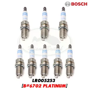 LAND ROVER SPARK PLUG SET x8 RANGE LR3 RR SPORT LR005253 BOSCH - Bild 1 von 1