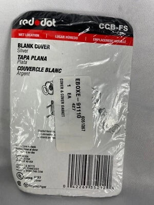 Red Dot CCB-FS, Weatherproof Device Box Cover, Dry-Tite Blank Cvr Box Mnt, 1 PC - Image 1 of 3