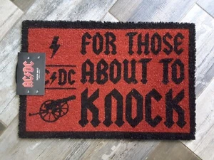 AC/DC COIR FUSSMATTE: FOR THOSE ABOUT TO KNOCK: Fußmatte Official Merch Fan Geschenk - Bild 1 von 10