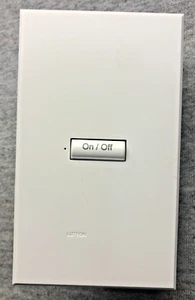 LUTRON HomeWorks ST-7B-NI-WH One Button Wired Keypad - Picture 1 of 6