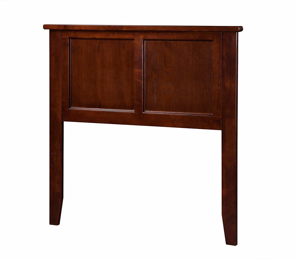 Cabecero de panel de madera tamaño doble acabado nogal muebles de dormitorio montaje en marco de cama Foto 1 de 2