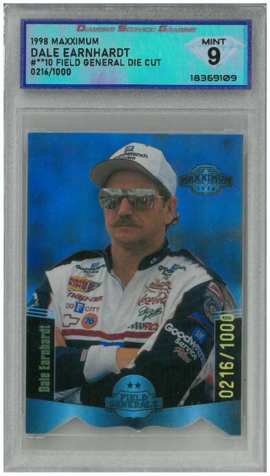 1998 Maxximum DALE EARNHARDT #**10 Field General Die Cut 0216/1000 💎 DSG 9 Mint - Image 1 of 1