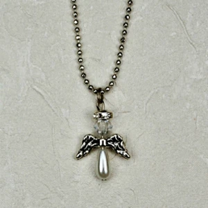 Collar colgante ángel de cristal en cadena de 16 - Imagen 1 de 1