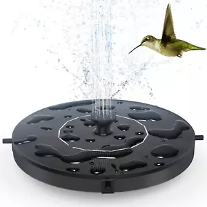 Solar Fountain, Floating Solar Powered Water Fountain Pump for Bird Bath, Garden - Picture 1 of 12